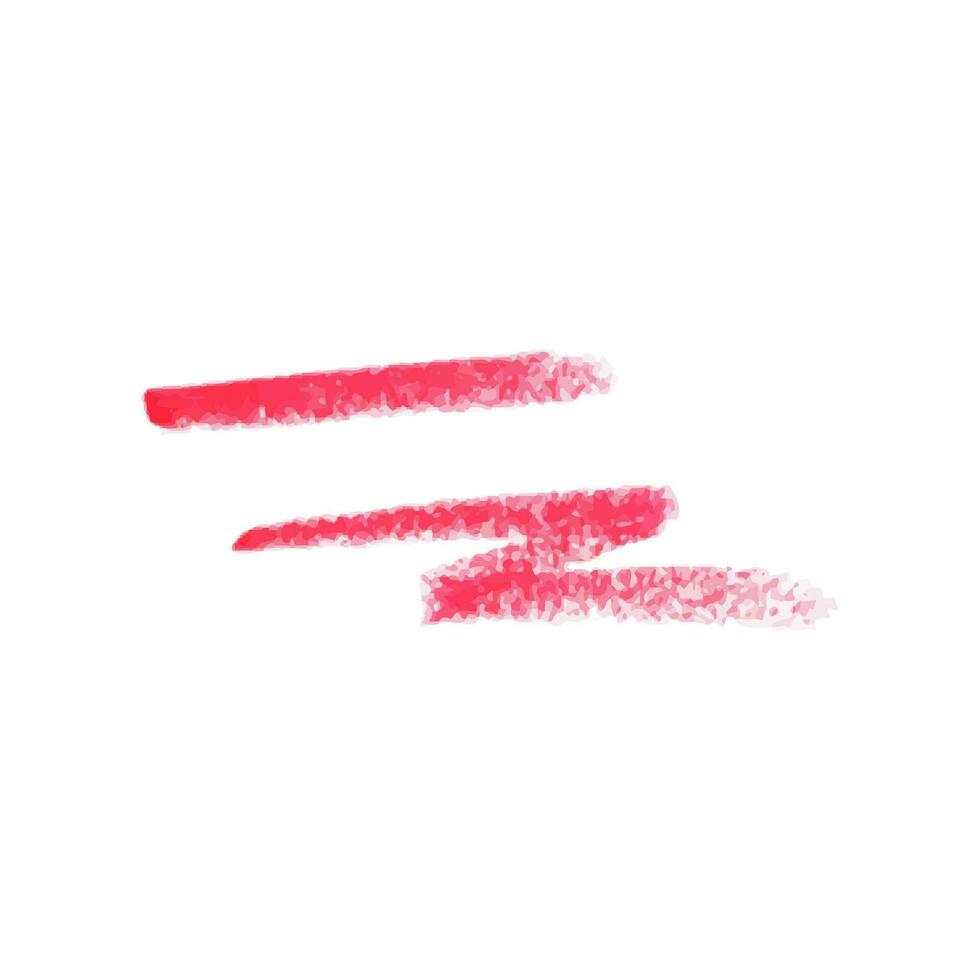 vermelho texturizado lábio lápis desenhando AVC. vetor cosméticos amostra.