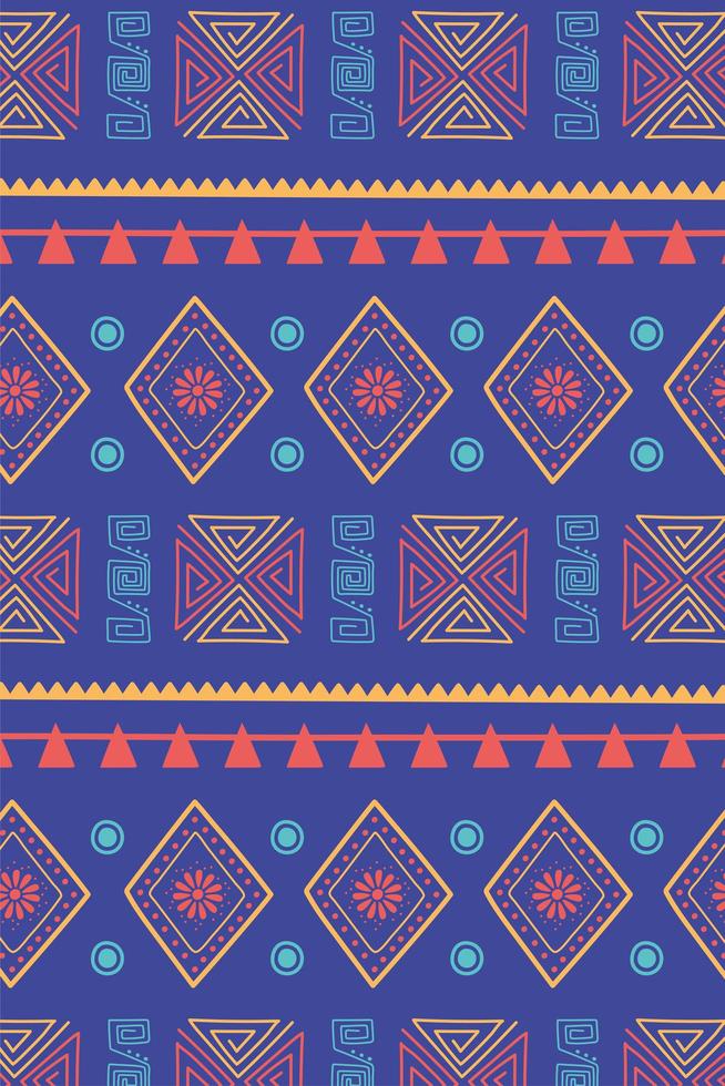 étnico artesanal, fundo de decoração de textura de motivo tribal tradicional vetor