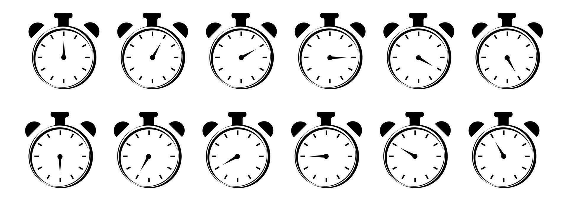 Tempo ícone com uma branco fundo, relógio símbolo, cronômetro sinal, vetor ilustração elemento