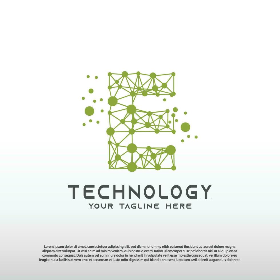tecnologia logotipo com inicial e carta, rede ícone -vetor vetor