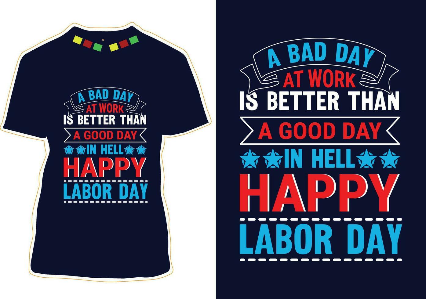 feliz dia do trabalho tipografia design de t-shirt vetor