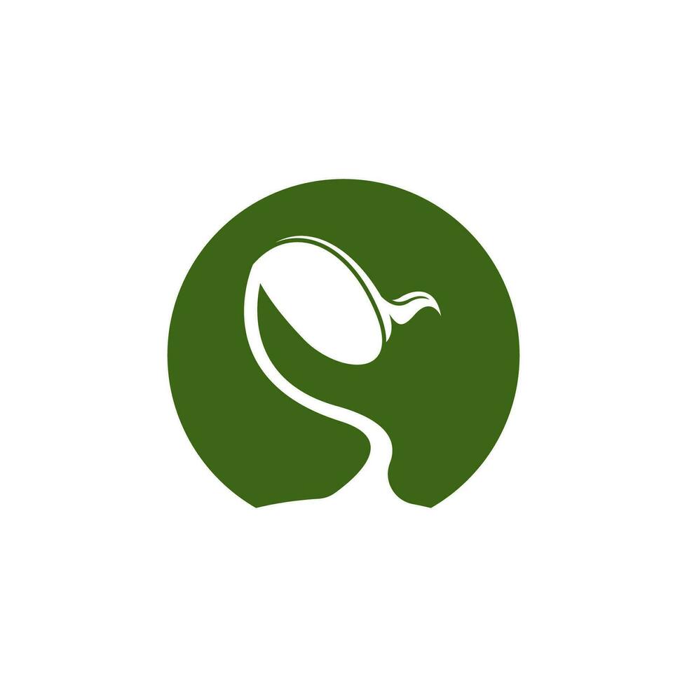sementes natureza logotipo vetor modelo ilustração