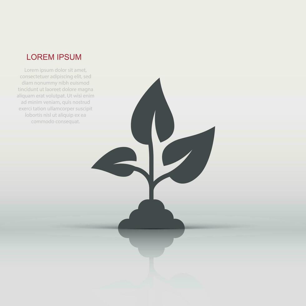 ícone de folha em estilo simples. ilustração em vetor planta em fundo branco isolado. conceito de negócio de sinal de flor.