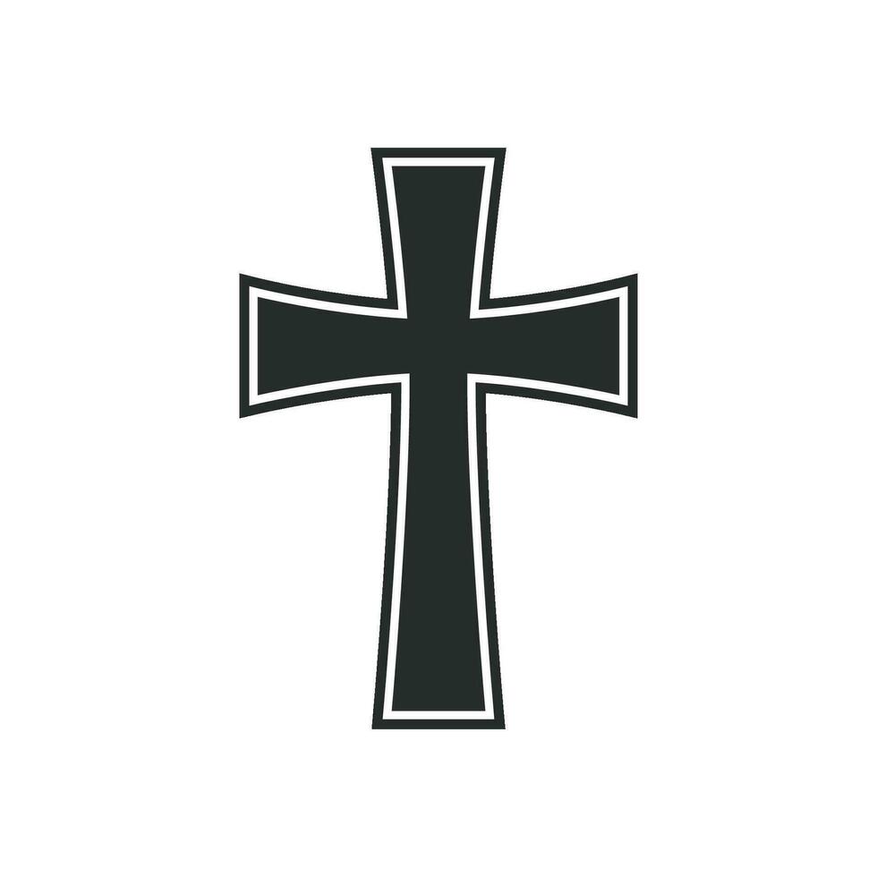 cristão Cruz ícone gráfico vetor Projeto ilustração