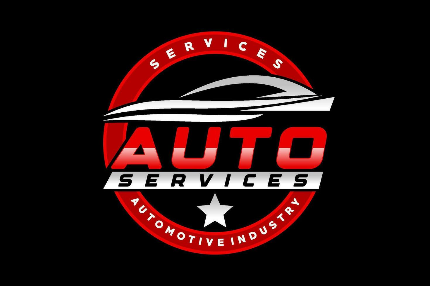 design de logotipo de conceito premium de garagem de carro vetor