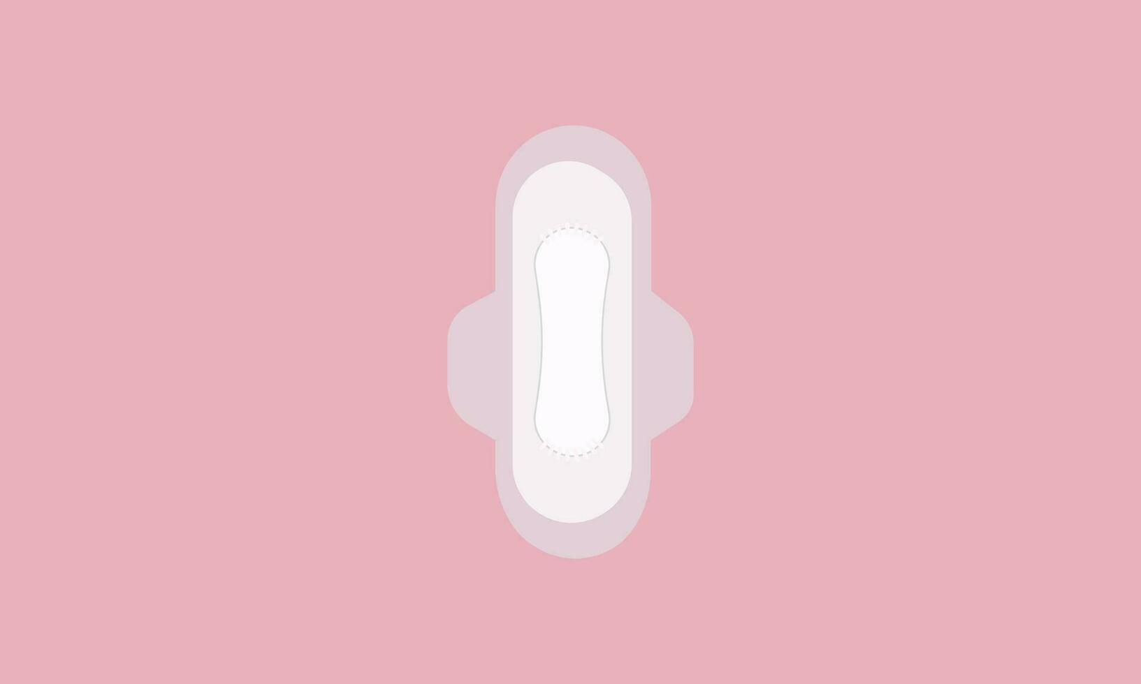 sanitário almofada isolado em Rosa ilustração do menstrual almofadas vetor