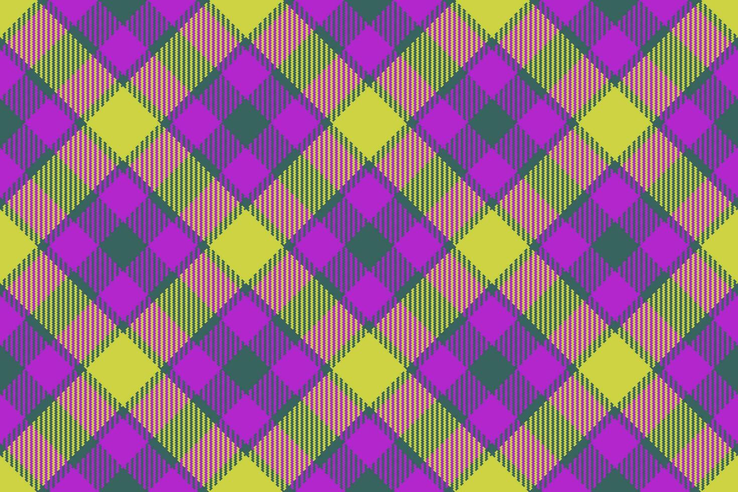 fundo tecido têxtil do xadrez textura tartan com uma desatado vetor padronizar verificar.