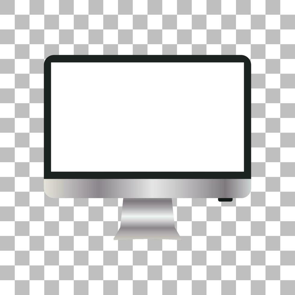 monitor com uma em branco tela vetor