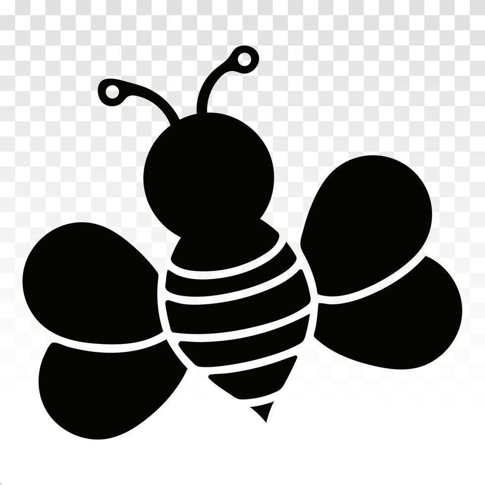 querida abelha ou vespa plano ícone para apps e sites vetor