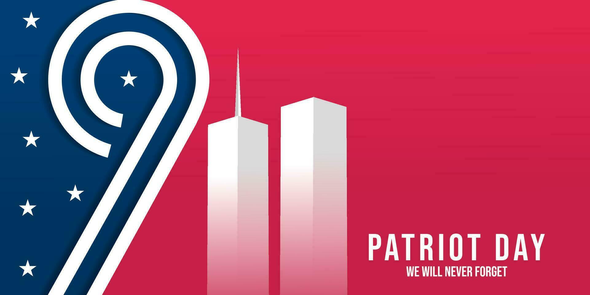 9 11 EUA, nós vai Nunca esqueço bandeira vetor conceptual poster ilustração