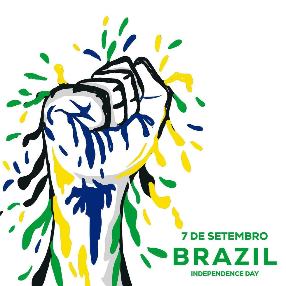 vetor 7 de setembro Brasil independência dia celebração