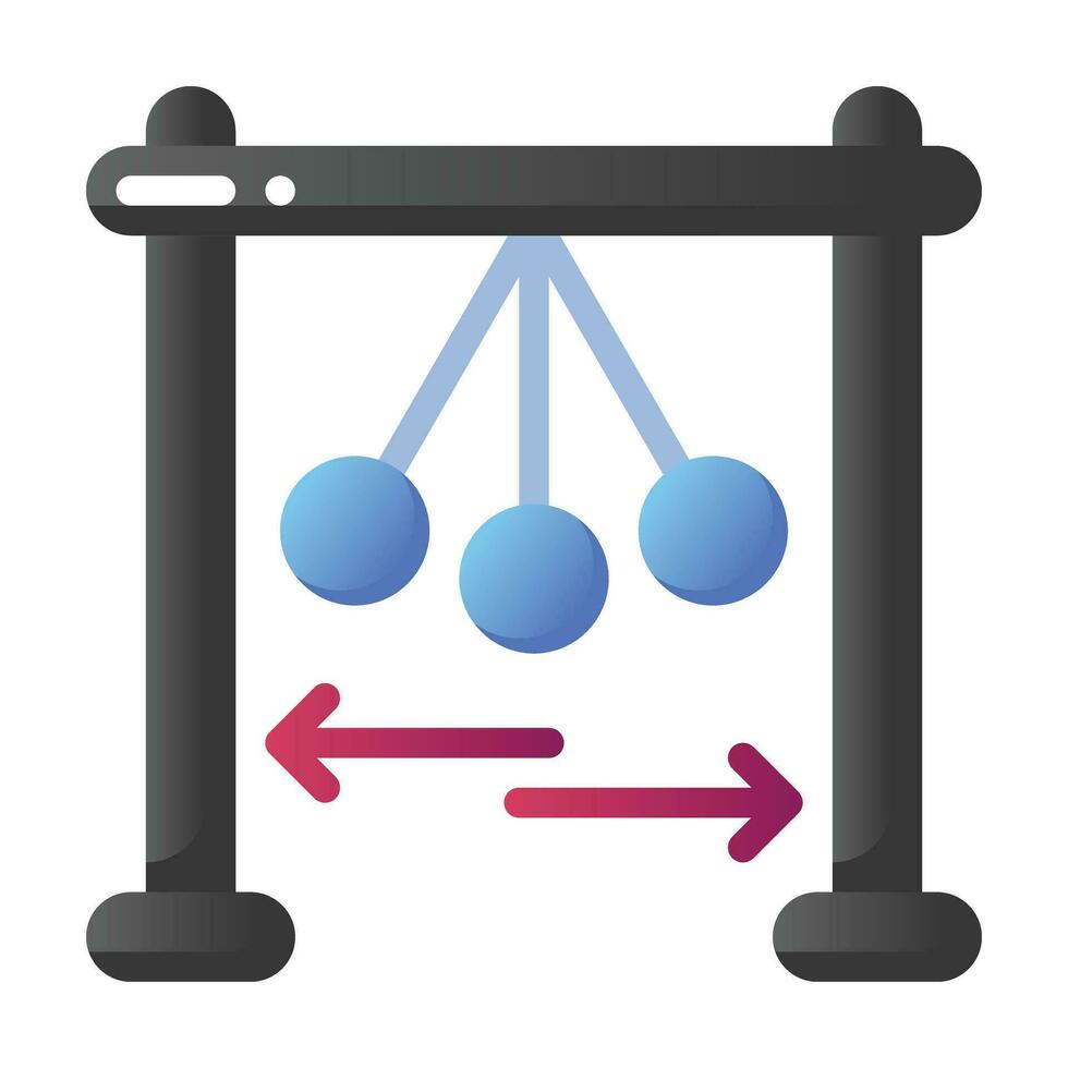 ícone plano de física vetor