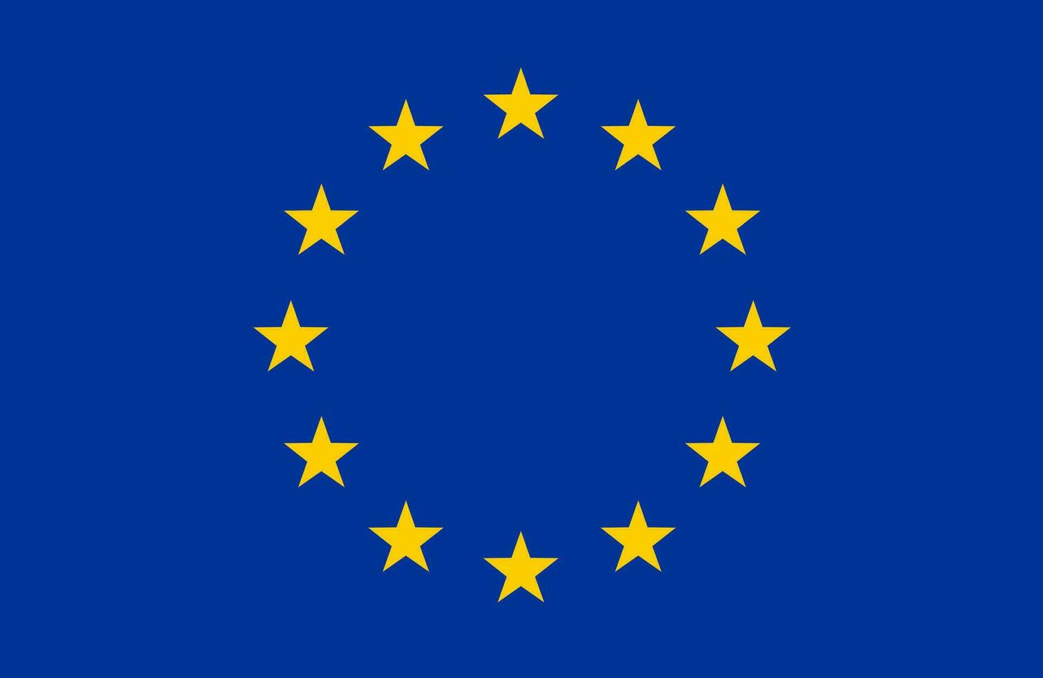 bandeira do Europa. amarelo estrelas estão arranjado dentro uma círculo em uma azul horizontal fundo. vetor. vetor