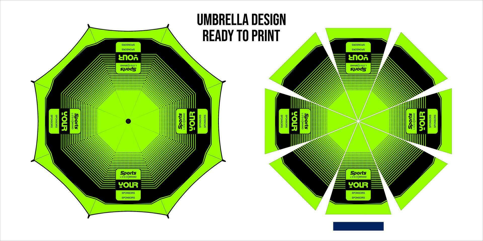 guarda-chuvas projeto, topo Visão em branco fundo, aberto volta chuva guarda-chuva impressão vetor ilustração