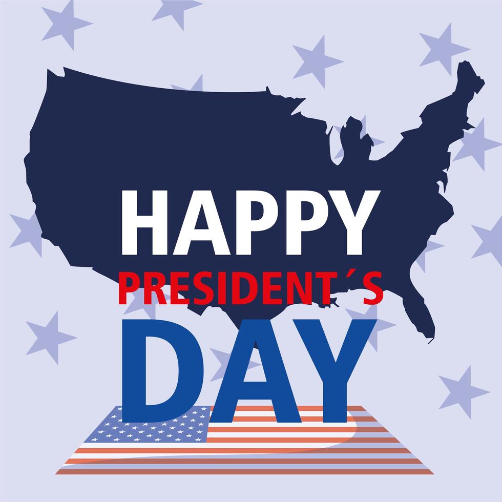 rótulo feliz dia do presidente, cartão comemorativo, estados unidos da américa vetor