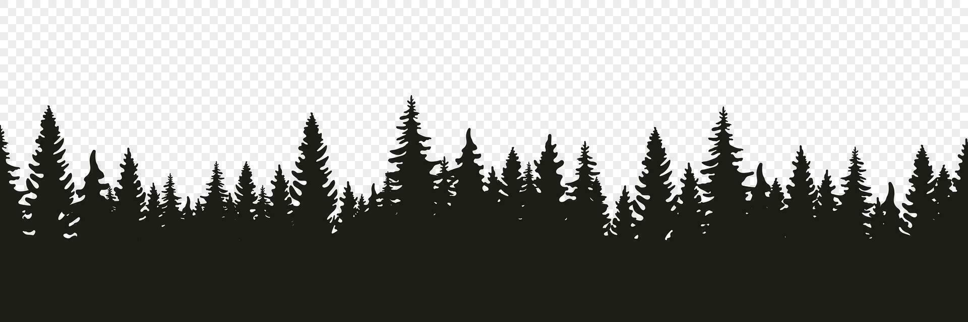 floresta fundo, conífero árvores simples pinho floresta para seu Projeto. vetor ilustração