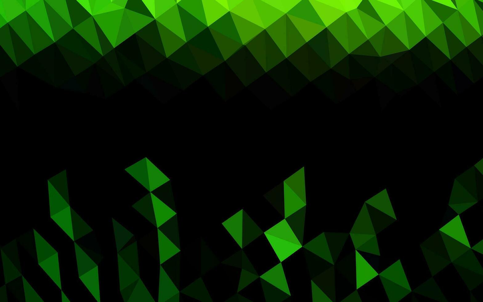 textura do mosaico do triângulo do vetor verde claro.