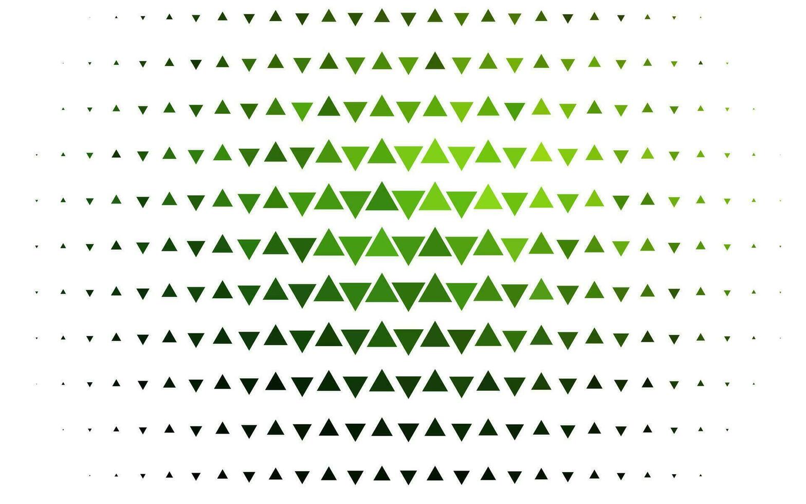 layout de vetor verde claro com linhas, triângulos.