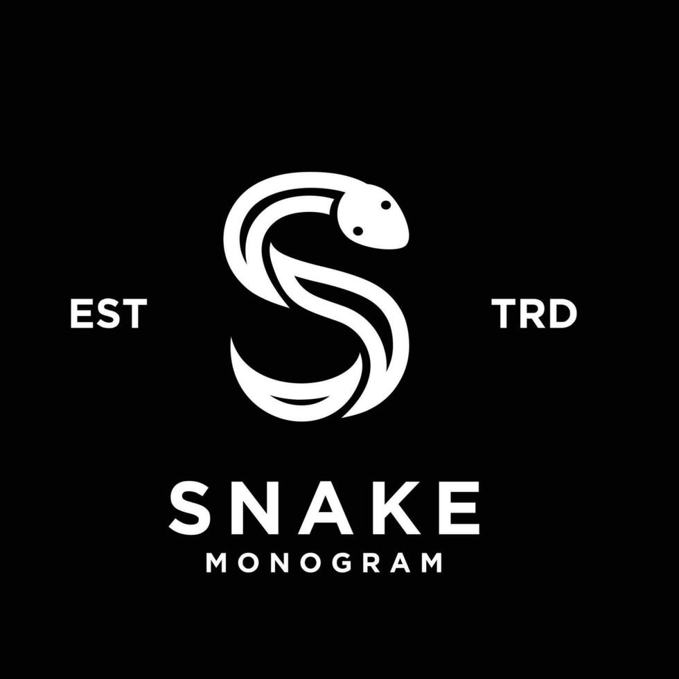 s serpente inicial carta logotipo ícone Projeto vetor