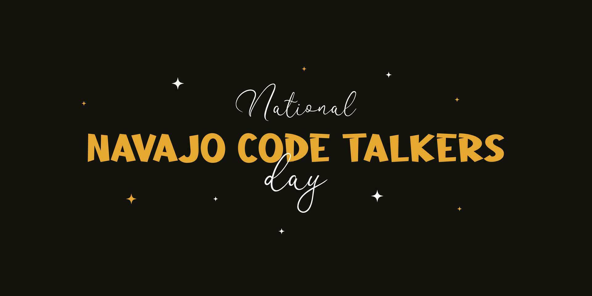 nacional navajo código locutores dia. feriado conceito. modelo para fundo, rede bandeira, cartão, poster, camiseta com texto inscrição. vetor