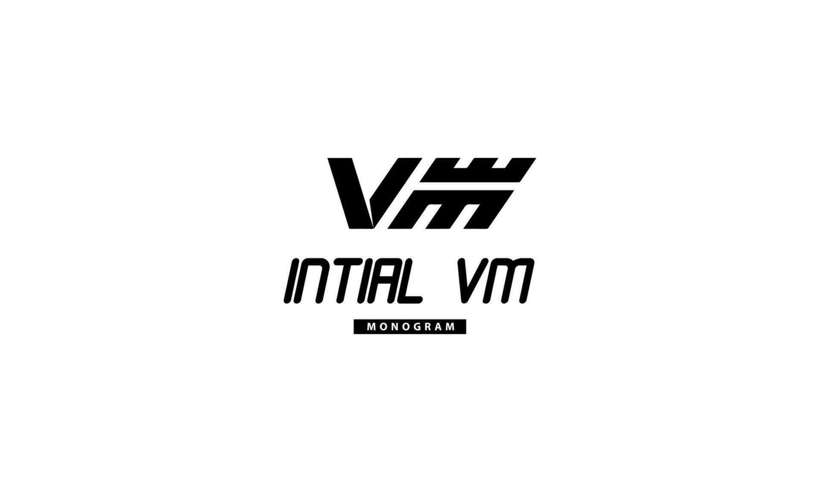 carta v m logotipo Projeto modelo linha conceito vetor