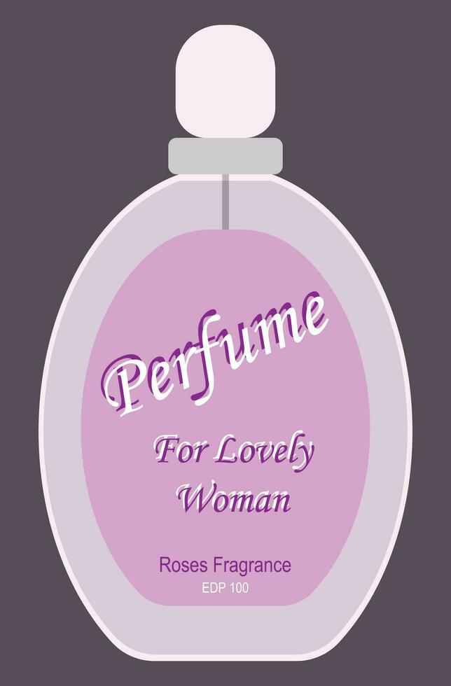 perfume garrafa vetor ilustração, fêmea Rosa e roxa perfume garrafa, adequado para etiquetas e sinais e faixas e rede anúncio, mínimo estilo desenho, Boa para social meios de comunicação e impressão Ferramentas