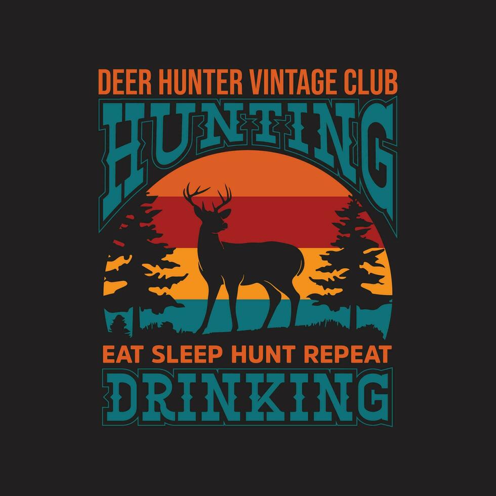 camiseta de caça vetor