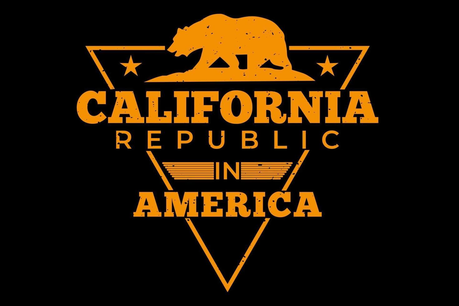 t-shirt california republic america bear estilo vintage vetor