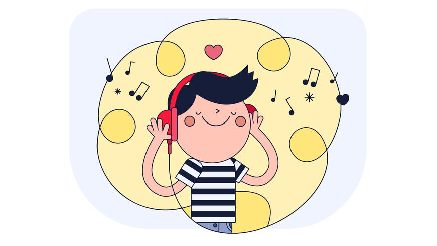 Amor música vector