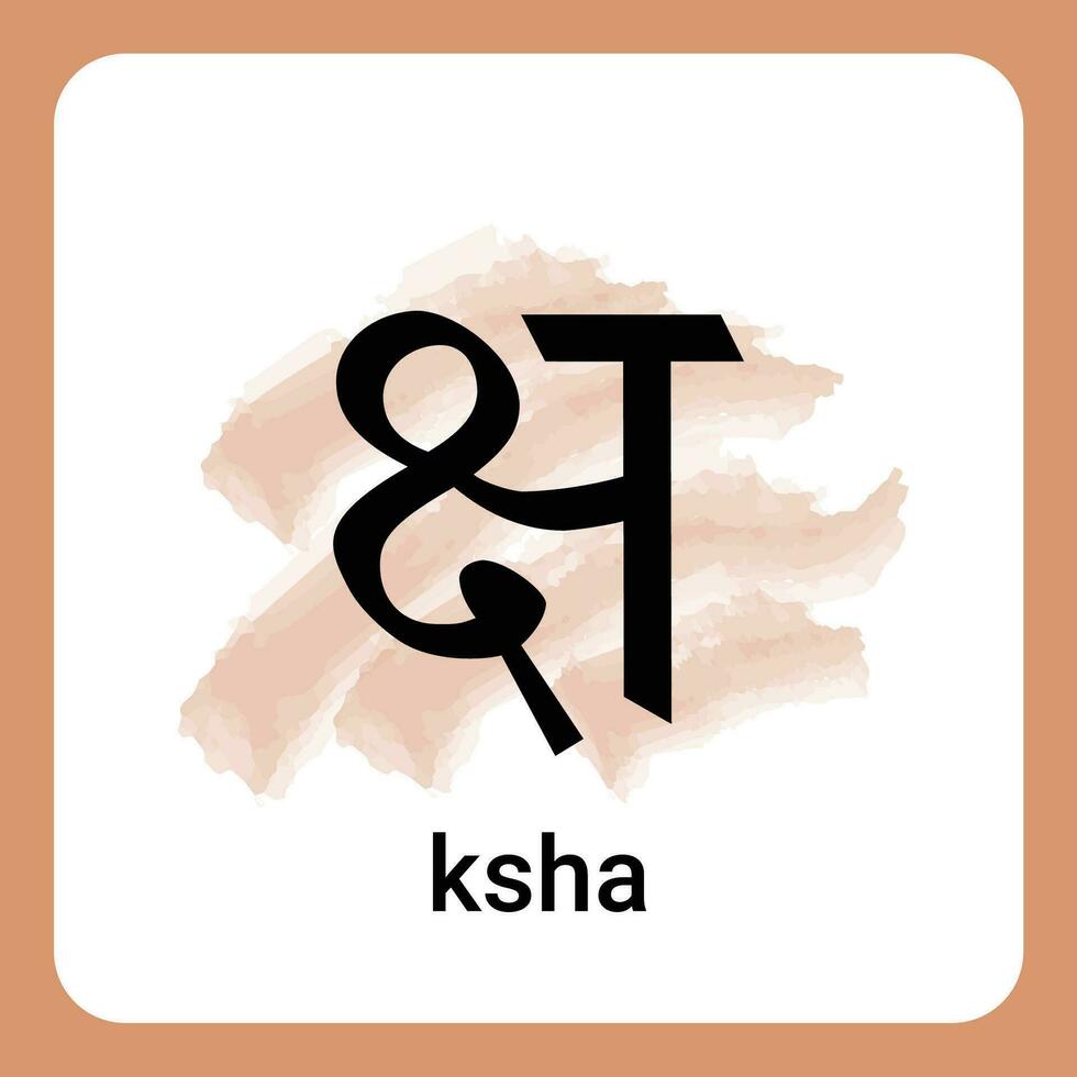 ksha - hindi alfabeto uma Eterno clássico vetor