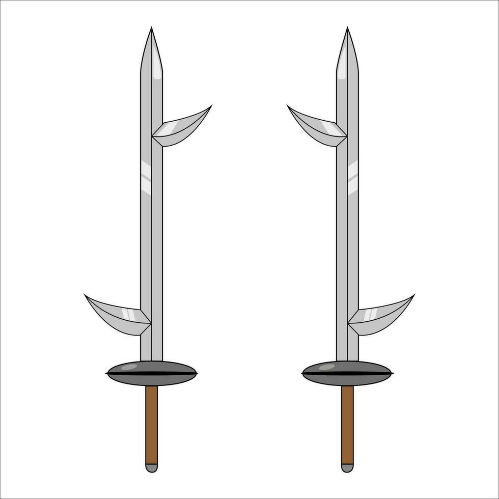 vetor ilustração do uma punhal, espada. todos elementos estão isolado