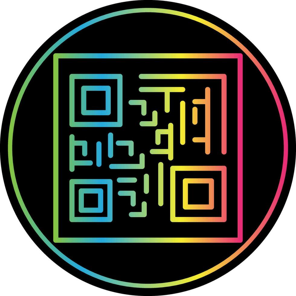 design de ícone vetorial de código qr vetor