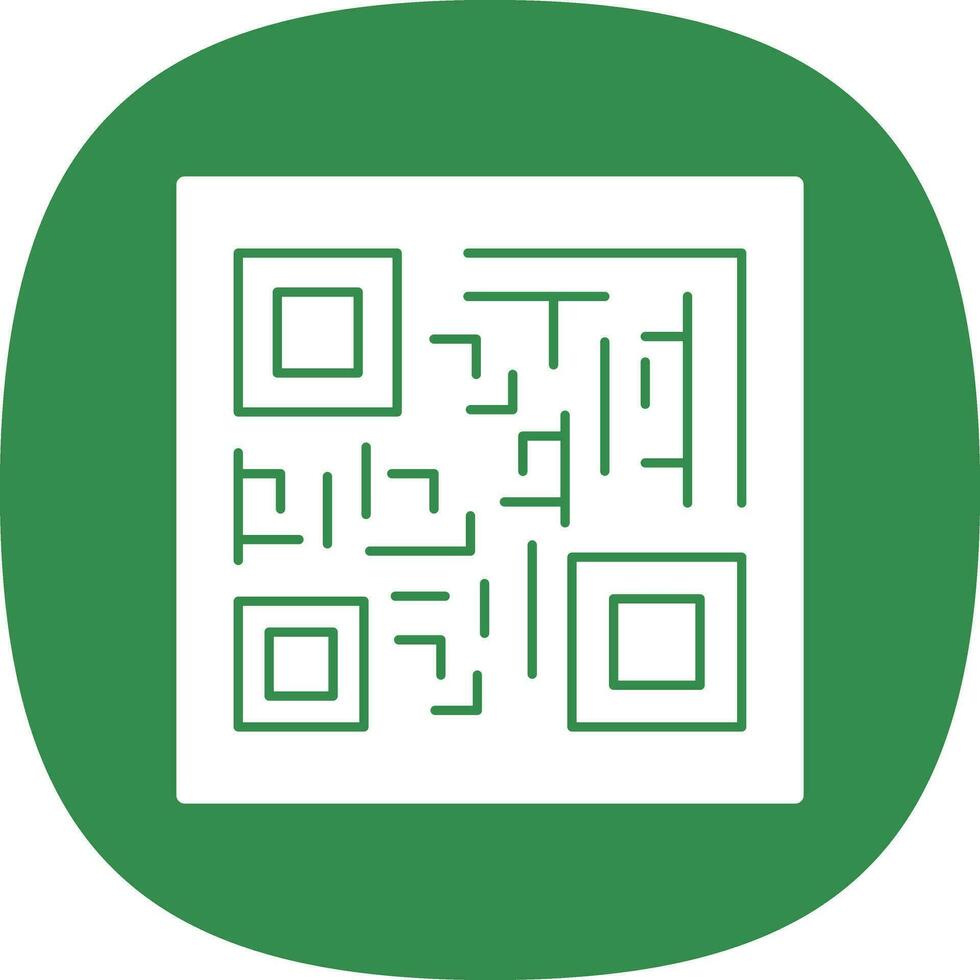 design de ícone vetorial de código qr vetor