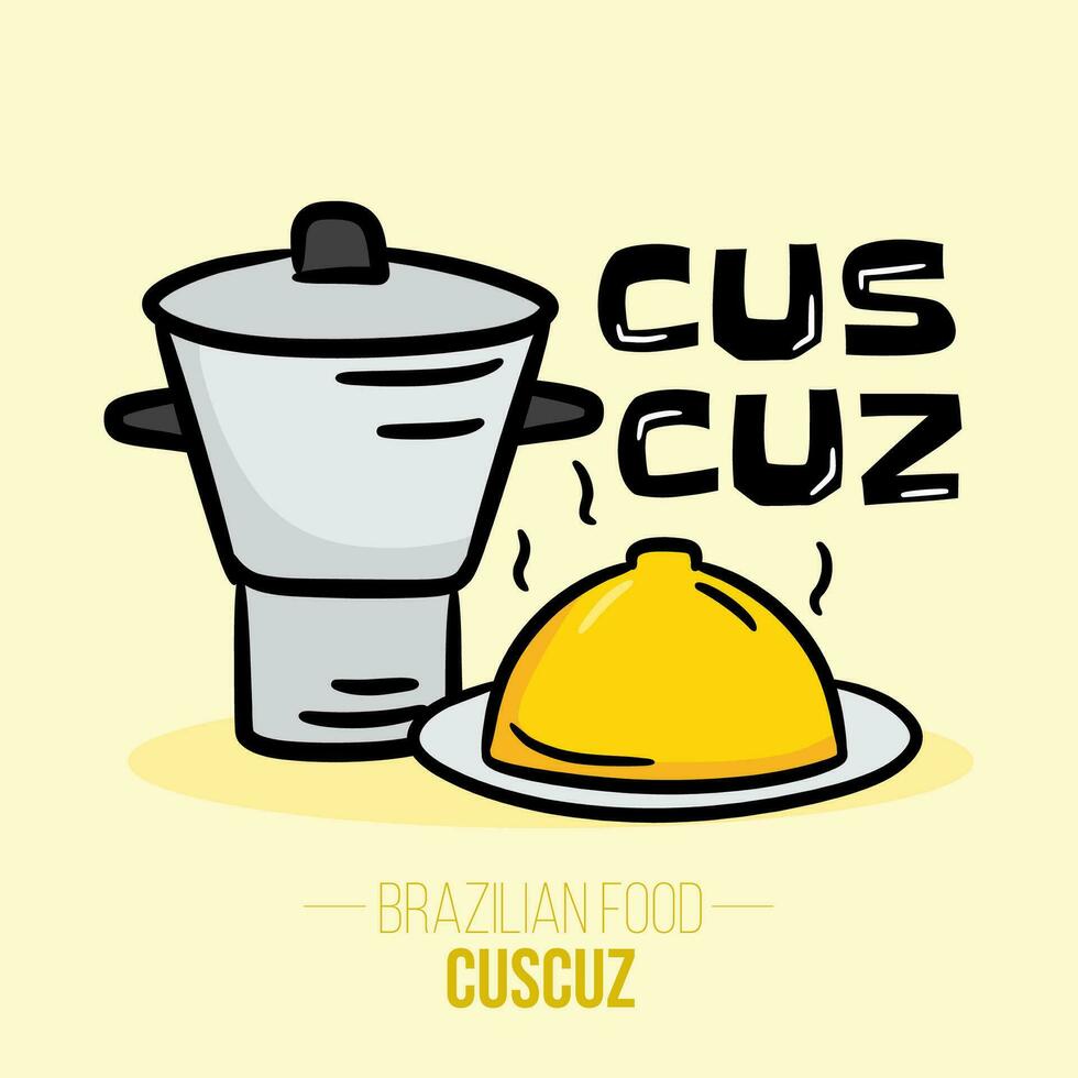 cuscuz - cuscuz - cocos - cuscuz - brasileiro Comida - nordeste Comida vetor