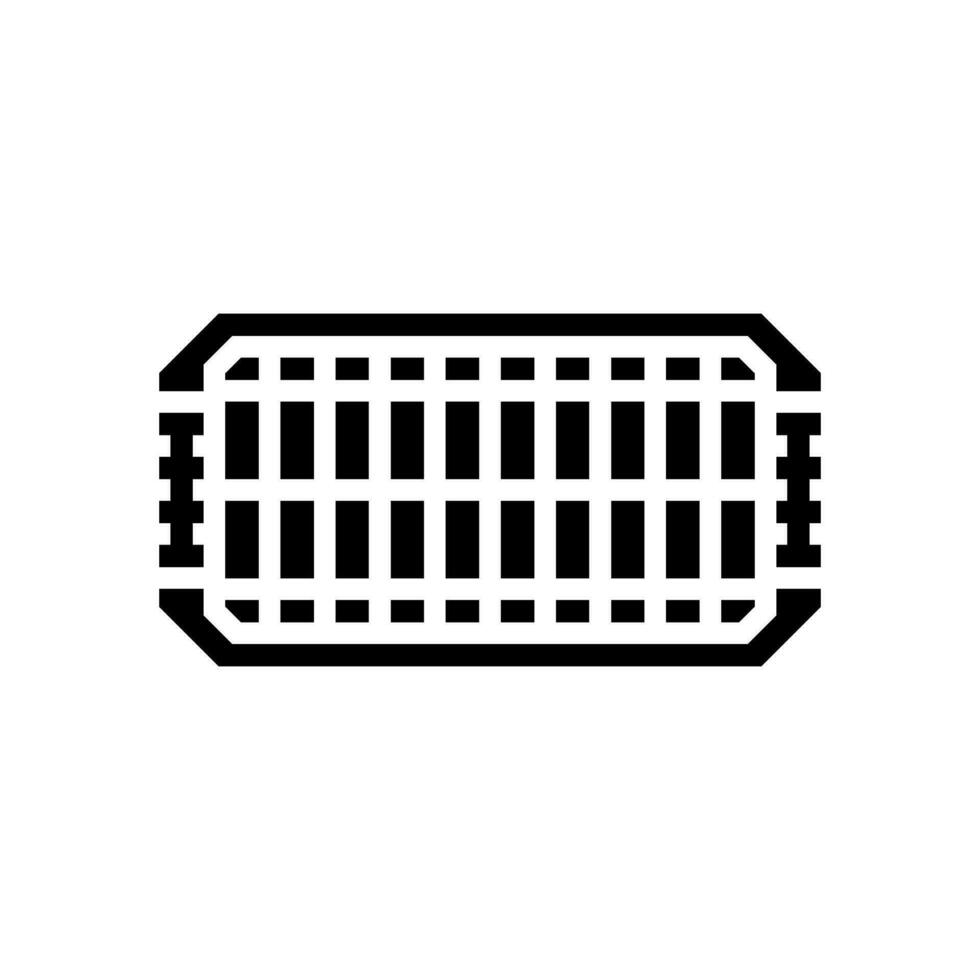 solar bateria carregador glamping glifo ícone vetor ilustração