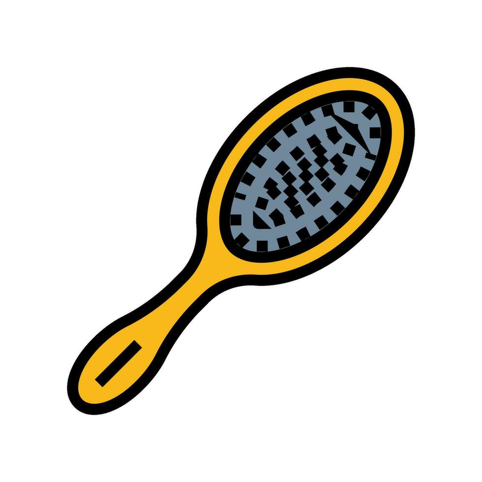 escova de cabelo higiene cor ícone vetor ilustração