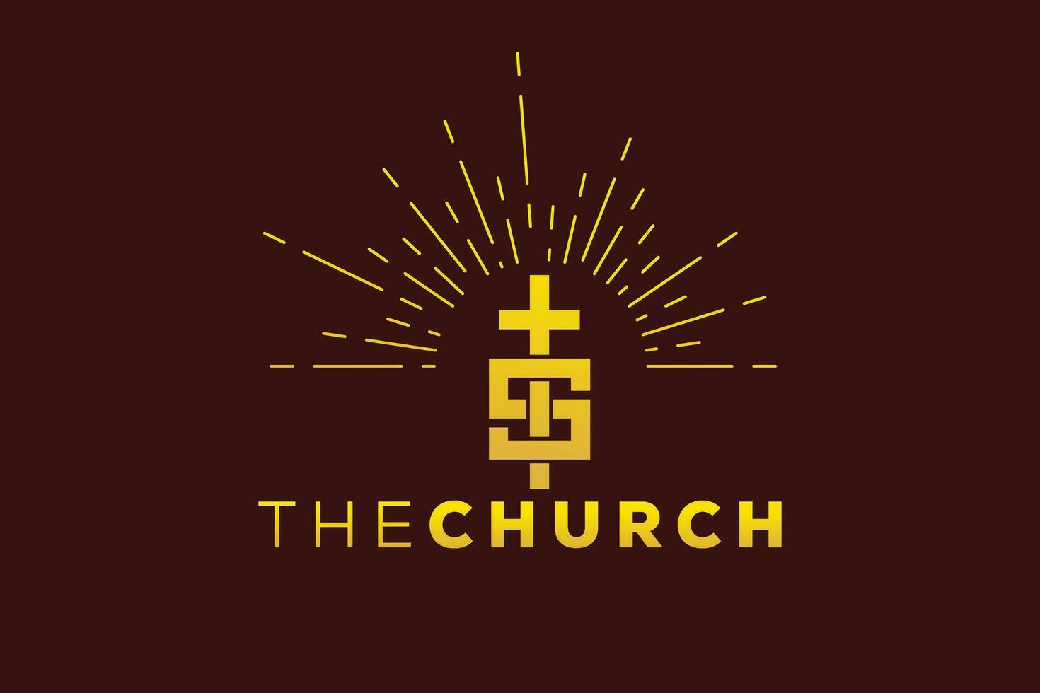 na moda e profissional carta s Igreja placa cristão e pacífico vetor logotipo 1