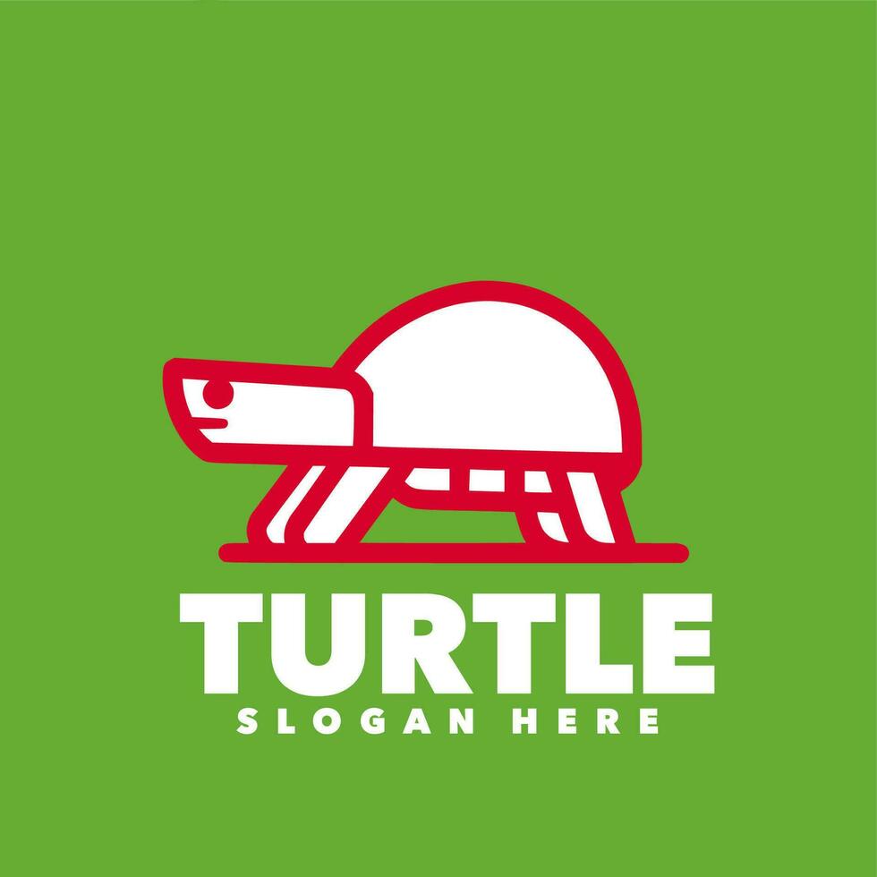 tartaruga linha simples logotipo vetor