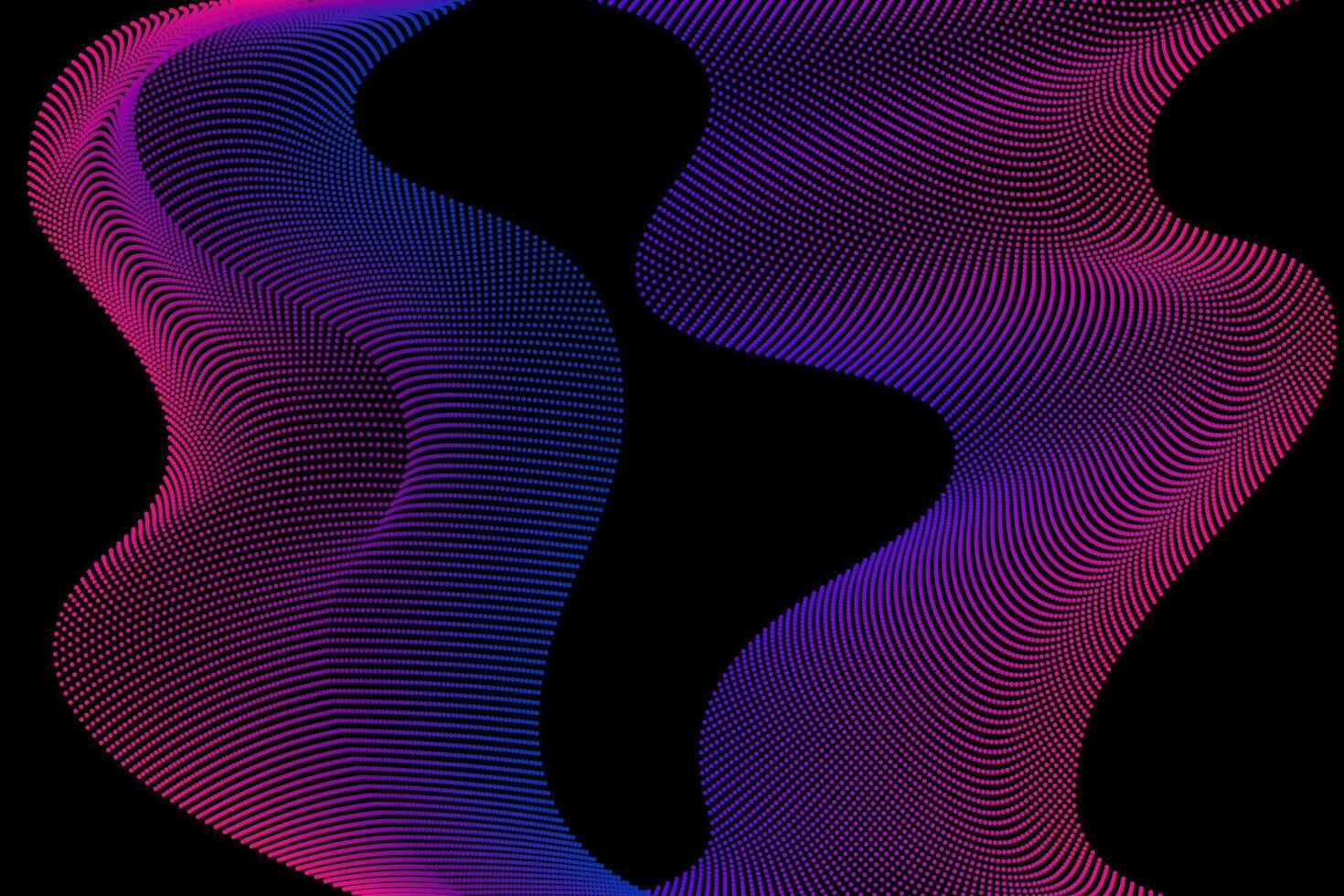 abstrato fundo a partir de pontos e linhas entrelaçamento, fractal textura com gradiente, cyber futurista tecnologia. musical voz onda diafragma vetor