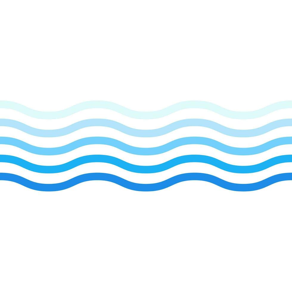 azul linhas ondas gradiente decorativo quadro, vetor Projeto modelo, abstrato água ondas