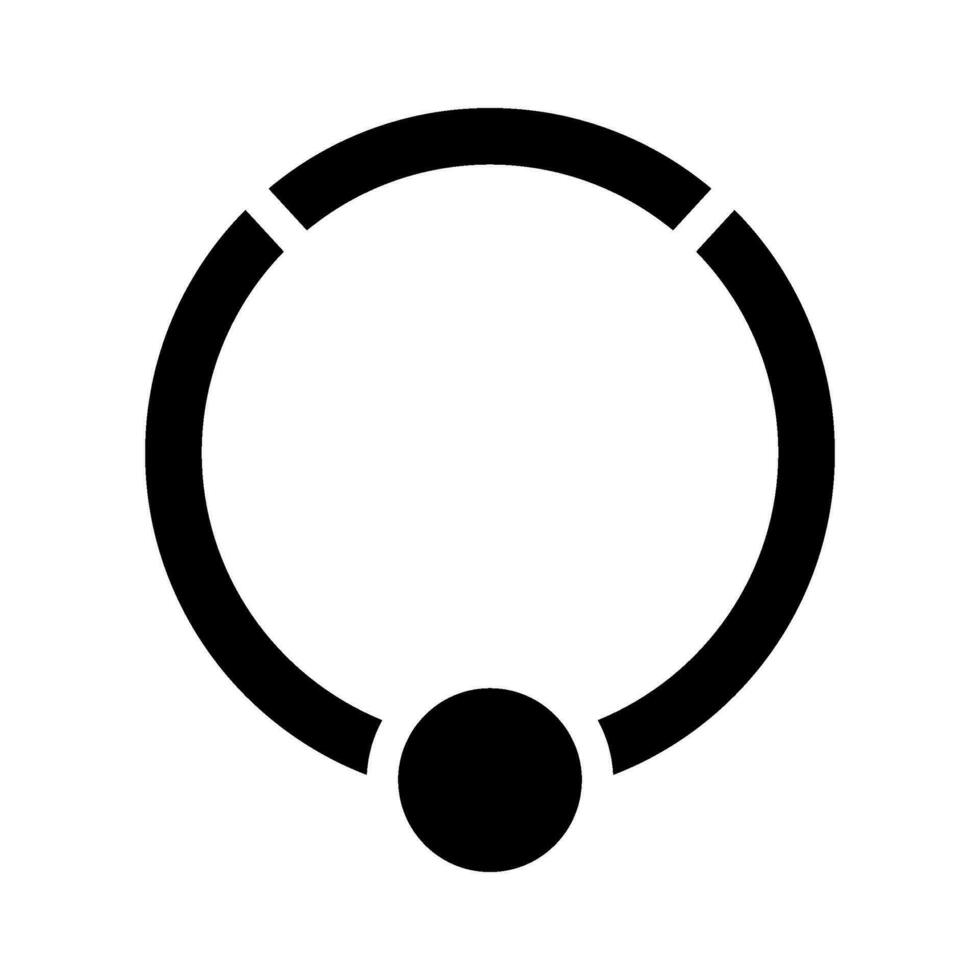 anel piercing glifo ícone vetor ilustração