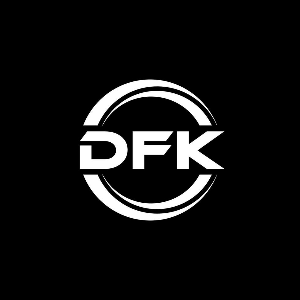 dfk logotipo projeto, inspiração para uma único identidade. moderno elegância e criativo Projeto. marca d'água seu sucesso com a impressionante isto logotipo. vetor