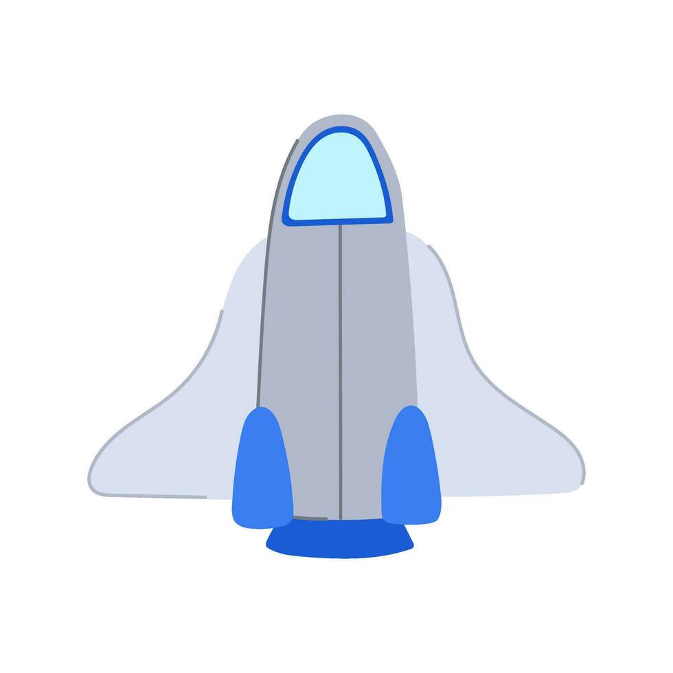 ilustração em vetor de desenho animado de brinquedo de foguete espacial