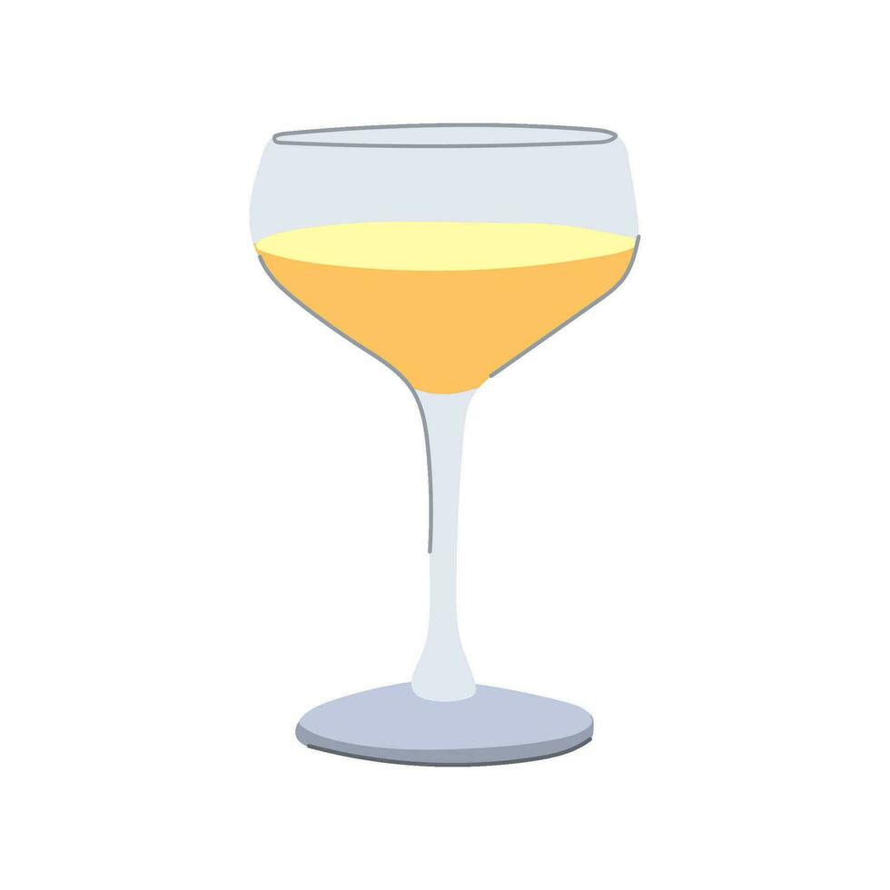 ilustração vetorial de desenhos animados de copos de coquetel de álcool vetor
