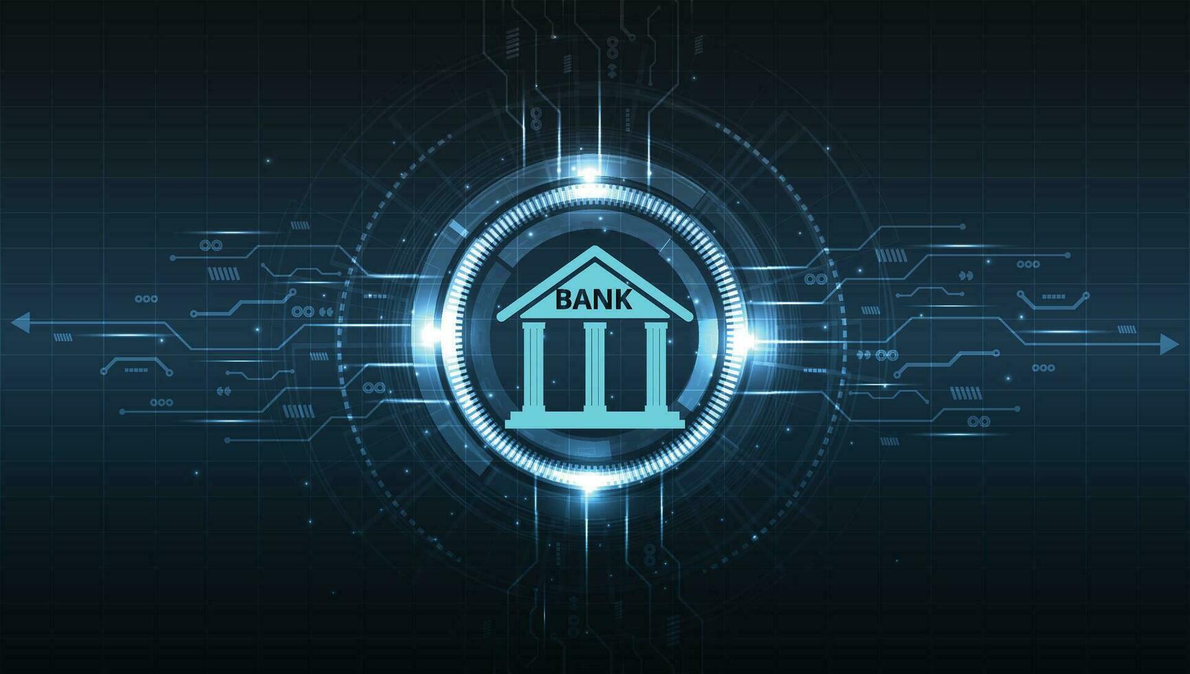 bancário tecnologia Projeto. vetor