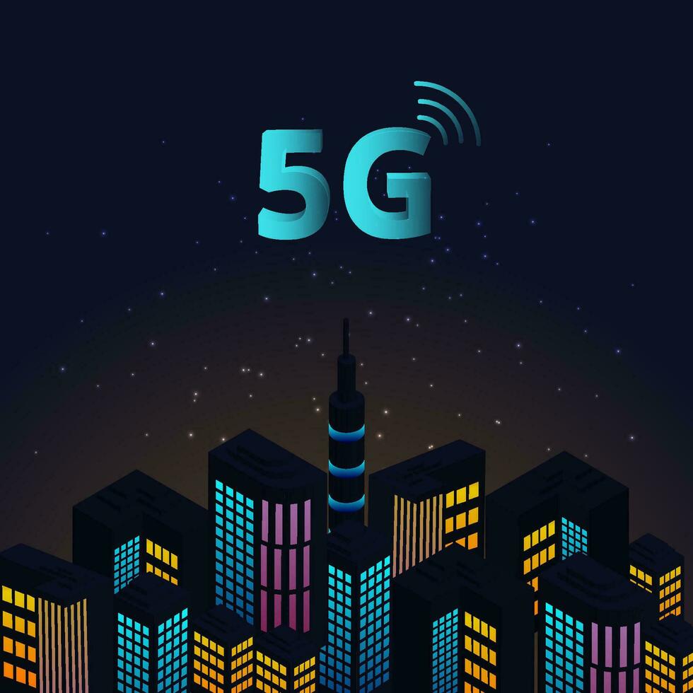 5g rede conceito. vetor