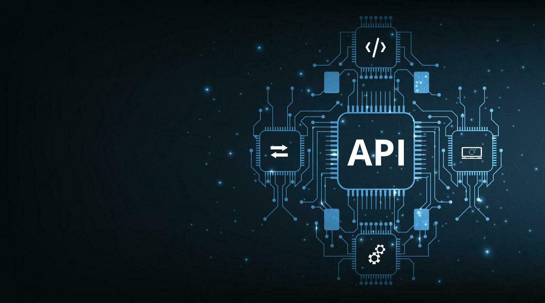 inscrição programação interface api. vetor