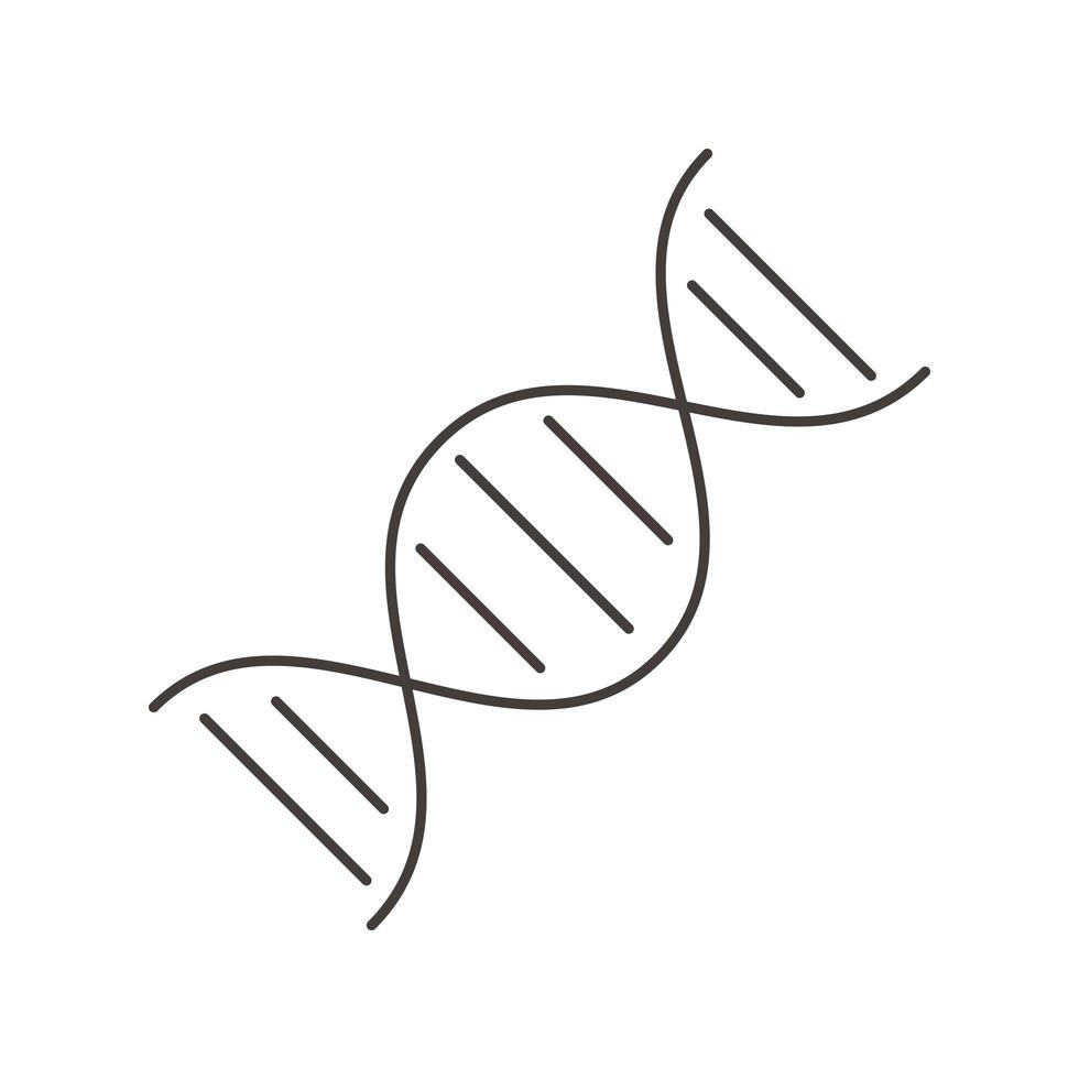 Química Genética Molécula de DNA Estilo de Linha Ciência vetor