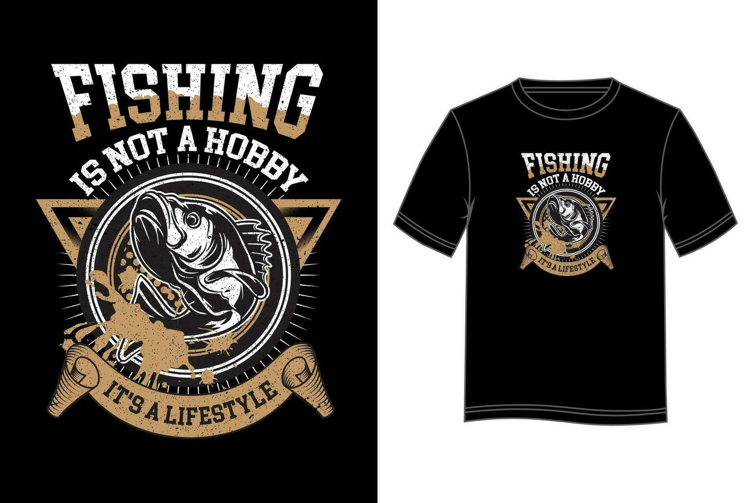 pescaria é não uma passatempo Está uma estilo de vida camiseta Projeto. pescaria camiseta Projeto. vetor