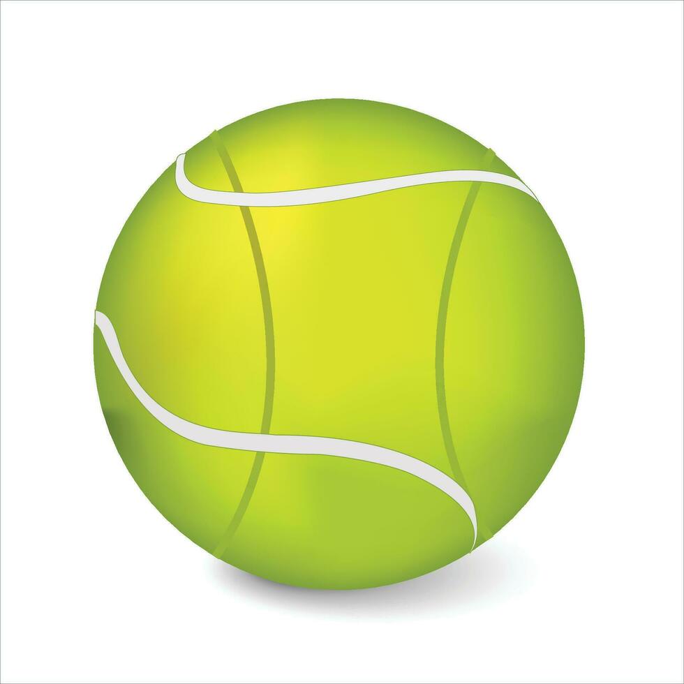vetor tênis bola isolado em branco. verde realista tênis bola clipart Projeto fundo fechar-se.